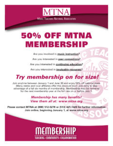 MTNA Trial Membership flyer